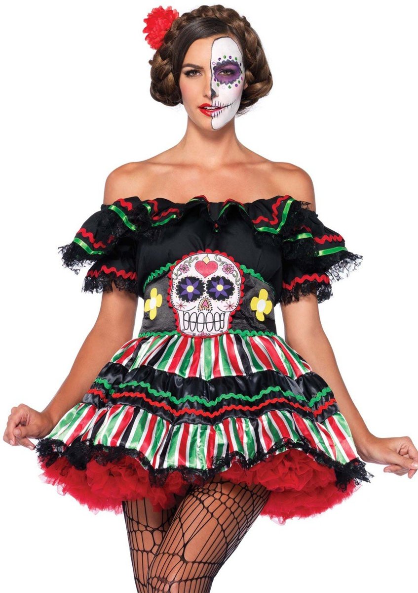 Mexican Day of the dead jurkje | Halloweenkleding dames maat M/L